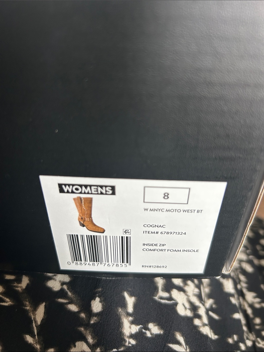 NWT! Madden Nyc Women's Moto Western Boots Studded Size 8 Faux Suede with Box - Picture 16 of 16